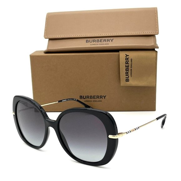 Burberry BE4374 30018G Black / Gray Gradient  55mm Sunglass - Picture 1 of 4